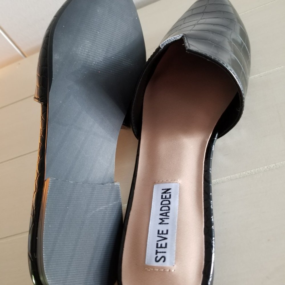 Steve Madden Ally/Ally Pointed Toe Black Mules Sl… - image 5